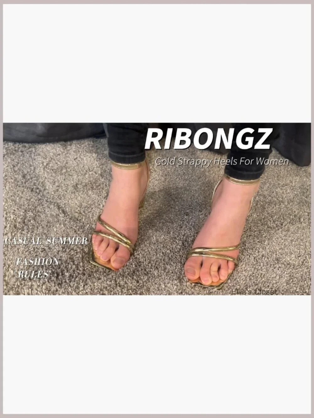 Block Heels Chunky Square Open Toe Strappy Ankle Strap High Heels Sandals for